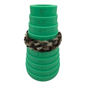 Braided Woven Metal Mesh Bracelet- Multitone Mixed Metals w/ Magnetic Clasp- 7”